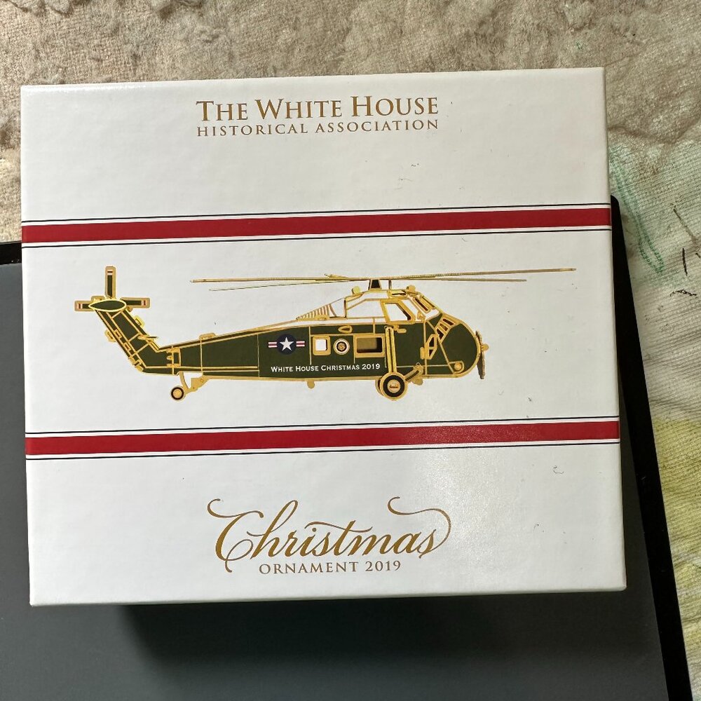 White House Historical Association Christmas Ornament 2019 Helicopter Marine 1